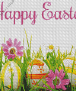 Purple Happy Easter Diamond Painting