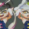 Squid Sisters Cartoon Diamond Painting