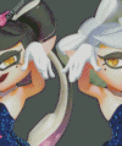 Squid Sisters Cartoon Diamond Painting