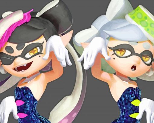 Squid Sisters Cartoon Diamond Painting