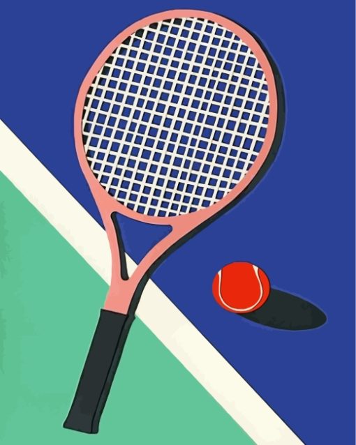 Tennis Ball And Racket Diamond Painting