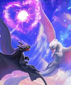 Toothless And Light Fury Diamond Painting