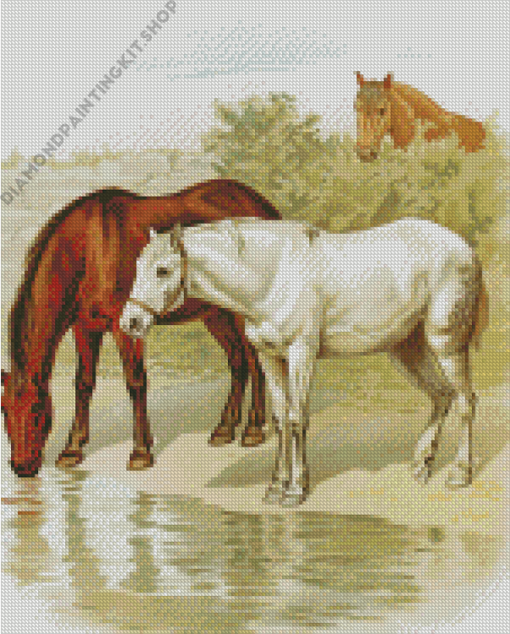 Vintage Horses Diamond Painting