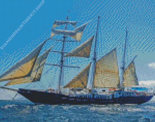 Wonderful Square Rig Ship Diamond Painting