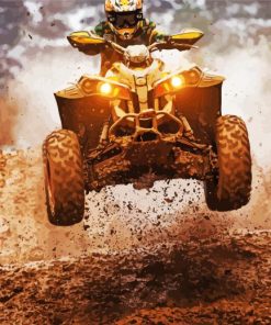 Yellow Quad Bike Diamond Painting