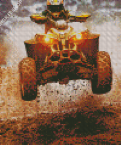 Yellow Quad Bike Diamond Painting