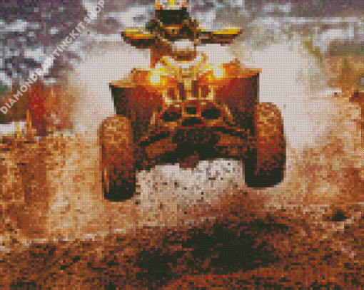 Yellow Quad Bike Diamond Painting