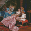 A Mother And Daughter Reading By Auguste Toulmouche Diamond Painting