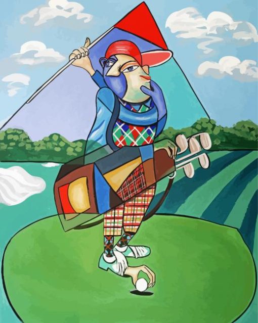 Abstract Golf Player Diamond Painting