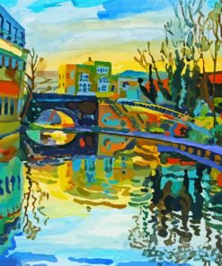 Abstract London Canal Diamond Painting