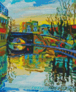 Abstract London Canal Diamond Painting