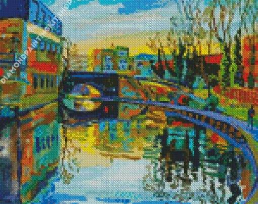 Abstract London Canal Diamond Painting