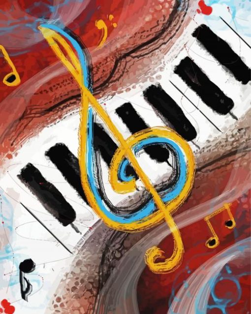 Abstract Piano Concert Diamond Painting