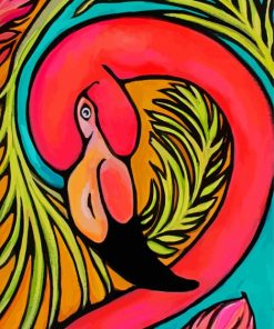 Abstract Flamingo Art Diamond Painting