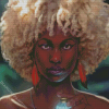 Afro Woman Diamond Painting