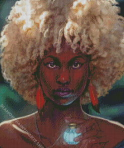 Afro Woman Diamond Painting