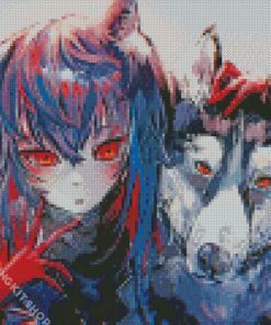 Anime Wolf Girl Art Diamond Painting