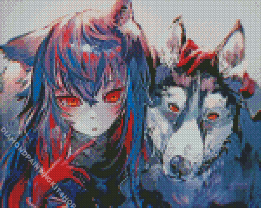 Anime Wolf Girl Art Diamond Painting