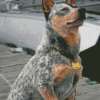 Australian Cattle Dog Sitting Diamond Painting