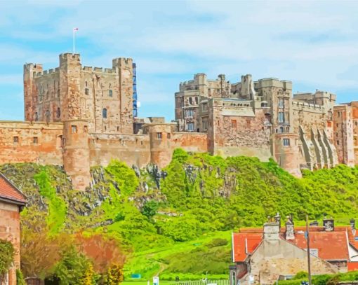 Bamburgh Village Diamond Painting