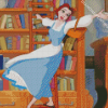 Belle Princess In Library Diamond Painting