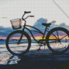 Bicycle On Beach At Sunset Diamond Painting