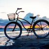 Bicycle On Beach At Sunset Diamond Painting