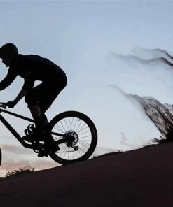 Bike Sand Dunes Rider Silhouette Diamond Painting