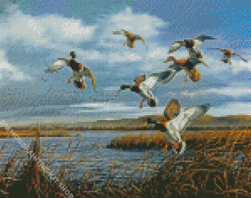 Bird Hunting Scene Art Diamond Painting