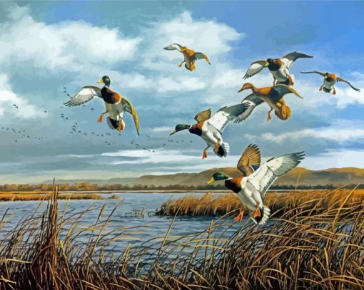 Bird Hunting Scene Art Diamond Painting