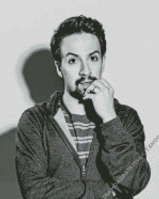 Black And White Lin Manuel Miranda Diamond Painting