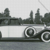 Black And White Vintage Rolls Royce Diamond Painting