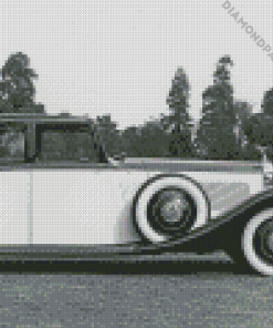 Black And White Vintage Rolls Royce Diamond Painting