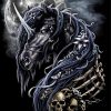 Black Evil Demon Unicorn Diamond Painting