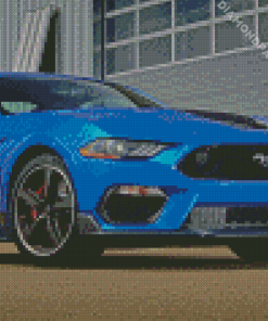 Blue Ford Mach 1 Mustang Diamond Painting