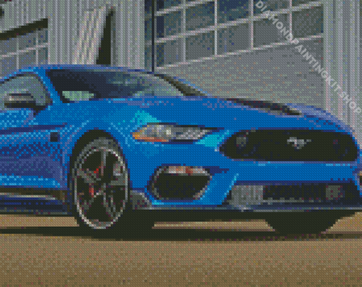 Blue Ford Mach 1 Mustang Diamond Painting