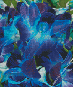 Blue Purple Orchid Diamond Painting