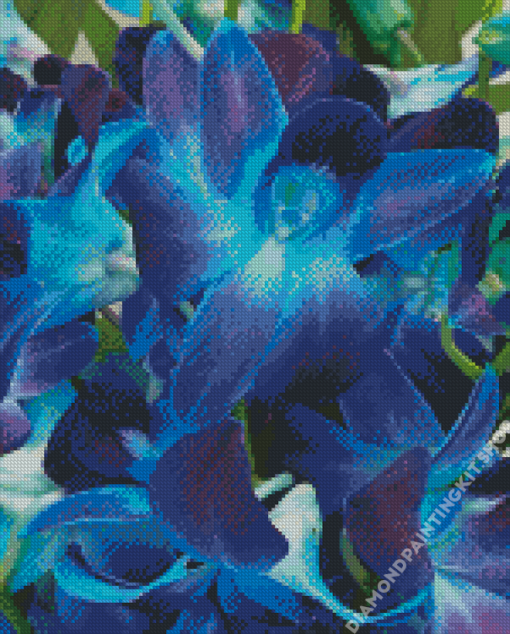 Blue Purple Orchid Diamond Painting