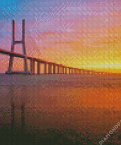 Bridge Over Water Diamond Painting