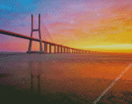 Bridge Over Water Diamond Painting