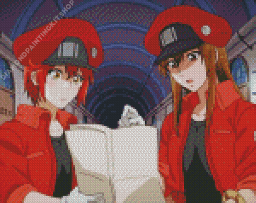 Cells At Work Manga Characters Diamond Painting