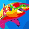 Colorful Rainbow Shark Art Diamond Painting