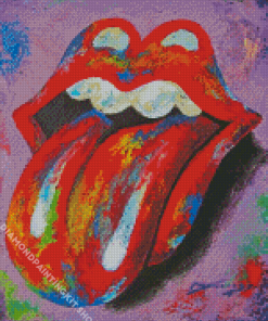 Colorful Rolling Stones Logo Diamond Painting