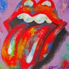 Colorful Rolling Stones Logo Diamond Painting