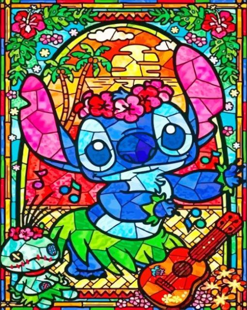 Disney Stitch Stained Glass Diamond Painting