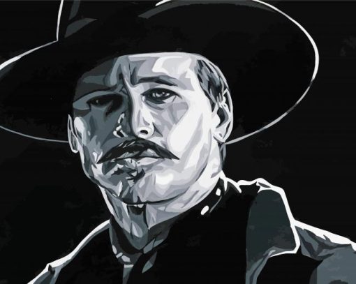 Doc Holliday In Black And White Diamond Painting