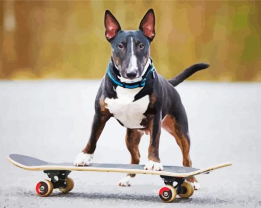 Dog Skateboard Diamond Painting