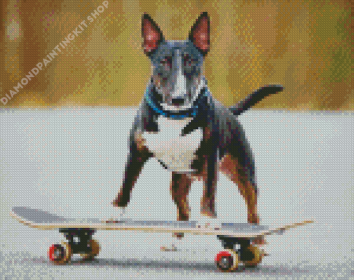 Dog Skateboard Diamond Painting