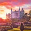 Dunrobin Castle At Sunset Diamond Painting