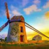 Dutch Windmill Sunset Diamond Painting